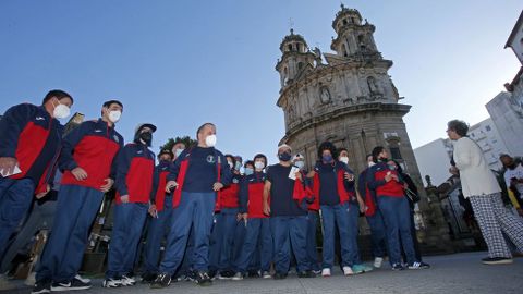 SALIDA DE LA CAMINATA PROTEGEMOS LOS CAMINOS, CON REPRESENTANTES DE LA  POLICA NACIONAL Y DE LA ASOCIACIN DE DISCAPACITADOS INTEECTUALES VIRGEN DE LA O-MENDEZ NUEZ