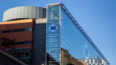 Fachada del edificio Delors, sede del Comit� de las Regiones, en Bruselas (B�lgica)