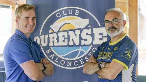 El presidente del COB, Diego Regueira, con el técnico recién renovado, Moncho López.