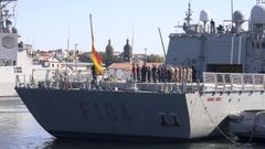 La fragata, el día que zarpó de Ferrol (en abril pasado) rumbo al Indopacífico