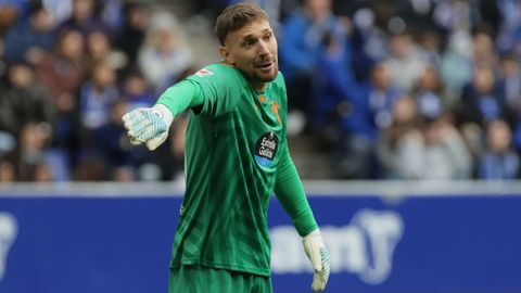 Andrei Radu, durante un encuentro de liga con el Celta