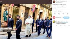 Tuit publicado por el alcalde, Gonzalo P�rez J�come, sobre la fiesta de san L�zaro.