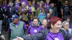 As� fue la llegada al Obradoiro de Walking the Talk for Dementia
