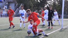 Imagen del encuentro entre el Uni�n y el Lemos.