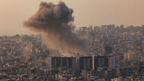 Bombardeos sobre Beirut.