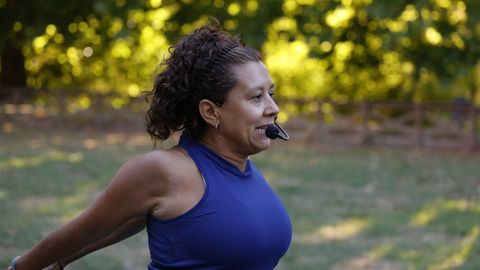 Angélica Molina, monitora de yoga
