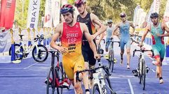 El triatleta vigu�s Antonio Serrat, en una competici�n.