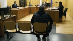 El acusado, durante el juicio celebrado en Ourense