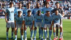 Formaci&oacute;n inicial del Celta en la vuelta de cuartos de final de la Europa League ante el Friburgo en Bala&iacute;dos.