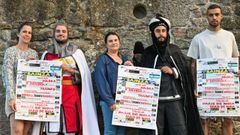 Asunci�n Morgade, en el centro, durante la presentaci�n de la Romar�a da Sa�nza.