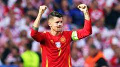 �lvaro Morata.�lvaro Morata tras marcar un gol para Espa�a en la Eurocopa
