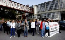 Los obreros de Sargadelos llevan tiempo con problemas laborales, como muestra esta protesta de 2010.