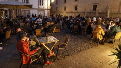 Imagen de archivo de la plaza de San Paio de Antealtares, en mayo del 2021.