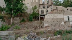 Estado en el que qued� la Casa de Ba�os de Outeiro tras los trabajos de demolici�n iniciados por el Concello.