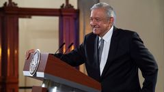 Andrs Manuel Lpez Obrador, este martes, en el palacio presidencial en Ciudad de Mxico