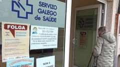 Jornada de huelga en primaria el pasado mes de noviembre, en el centro de salud de Ribeira