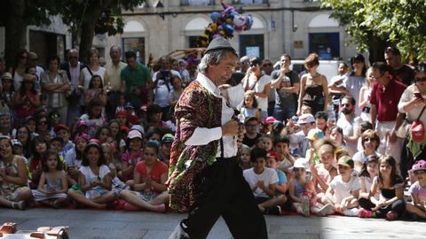 Teatro de calle en unas fiestas de Ourense