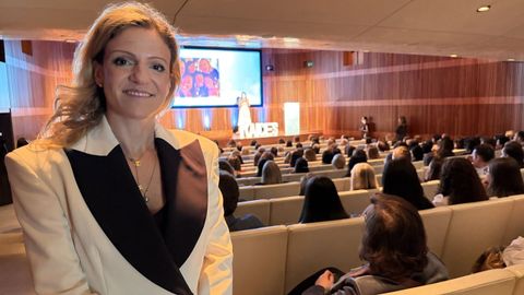 mujeres.La italiana Giulia Rossi, de Amazon Web Series, ayer en A Coru�a