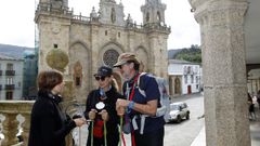 Foto de archivo de peregrinos a su paso por Mondo�edo
