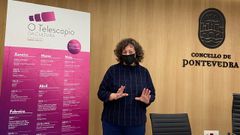 A concelleira de Cultura de Pontevedra, Carme Fouces, na presentaci�n da programaci�n do Pazo para este semestre 