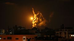 Imagen de los misiles lanzados por Israel en Gaza esta madrugada