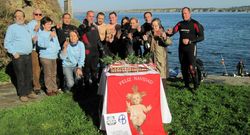 Imagen de grupo, celebrando la Navidad ya en Ribadeo.