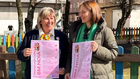 Mart�nez, edila de Igualdade, y Veiro, directora del CIM, en la presentaci�n.