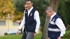 Sanchez, este jueves, en la zona del accidente