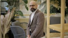 Sergio Oliva, presidente de la Asociación Francisco de Vitoria, este martes en un hotel de A Coruña.