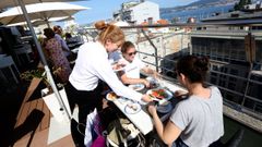 Imagen de archivo de un desayuno en la terraza del Maroa Hotel, antiguo Amrica