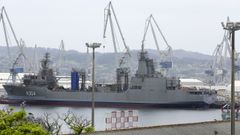 Uno de los buques log�sticos australianos, en construcci�n en Navantia Ferrol