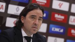 Mart�n Presa, presidente del Rayo Vallecano, durante una rueda de prensa celebrada la pasada temporada.