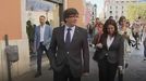 Puigdemont pasea como un h�roe por las calles de Gerona
