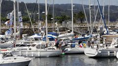 Embarcaciones de recreo en el nutico de Viveiro, en una imagen del verano del 2019