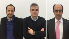 De izquierda a derecha, Pablo Ferreira, David Mart�nez y Juan Mart�n