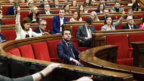 Imagen de archivo de una sesin en el Parlamento cataln 