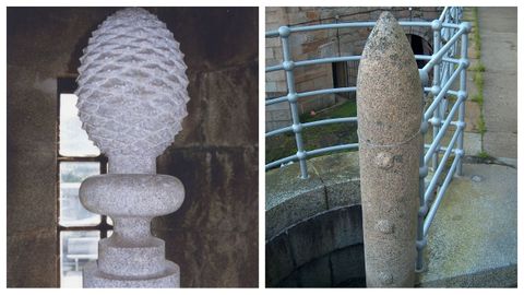 Elementos de piedra del castillo