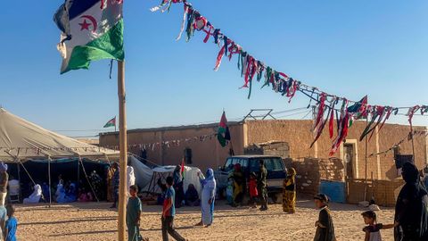 Poblacin saharaui en uno de los campamentos de Tinduf, en Argelia