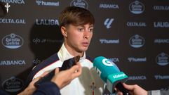 El jugador del Celta Fortuna �scar Marcos, tras el partido ante el Castell�n.