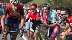 El ciclista gijonense Ivn Garca Cortina, durante la novena etapa de la Vuelta Ciclista a Espaa