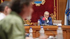 Luis Menor, en el pleno de la Diputaci�n ourensana.