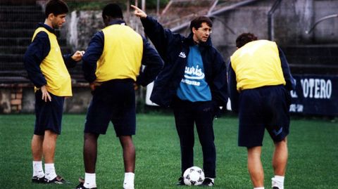 Fernando V�zquez, durante un entrenamiento.