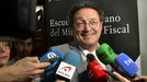 Garca Ortiz, este viernes en el pazo de Marin donde clausur una nueva edicin de la Escuela de Verano del Ministerio Fiscal.
