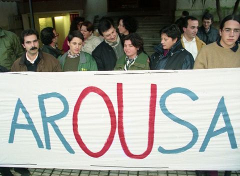 Una de las protestas contra el uso de Arosa