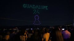 Espect�culo de drons nas Festas da Guadalupe de Rianxo