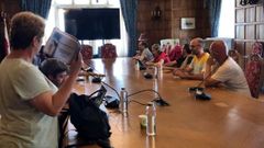 Un momento de la reuni�n celebrada en Santander para preparar el proyecto de la red cant�brica de geodiversidad, en la que que participar� el geoparque Monta�as do Courel