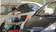 Cribado del covid en Oleiros