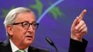 Jean Claude Juncker, durante la conferencia de prensa en Bruselas