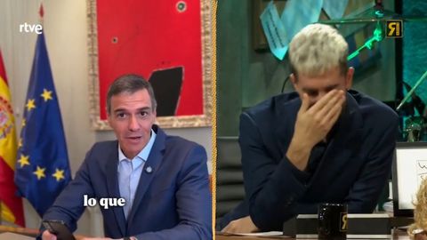 Momento de «La Revuelta» en el que se emitió el vídeo de Pedro Sánchez