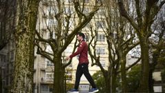 Manuel Ligero se ha propuesto caminar cada semana el n�mero de kil�metros que marque el resultado del Pontevedra